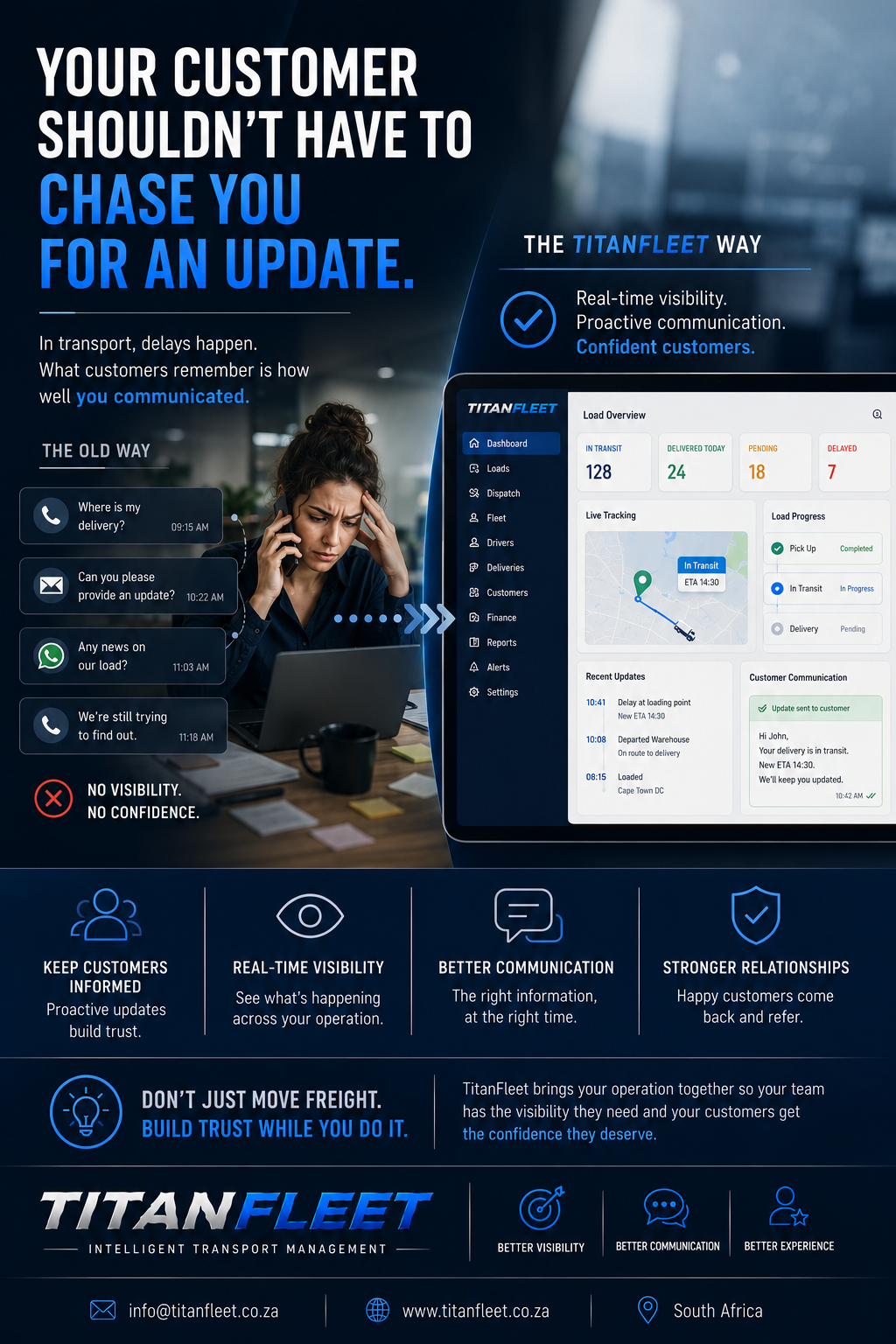 Your Customer Shouldn't Have to Chase You for an Update.